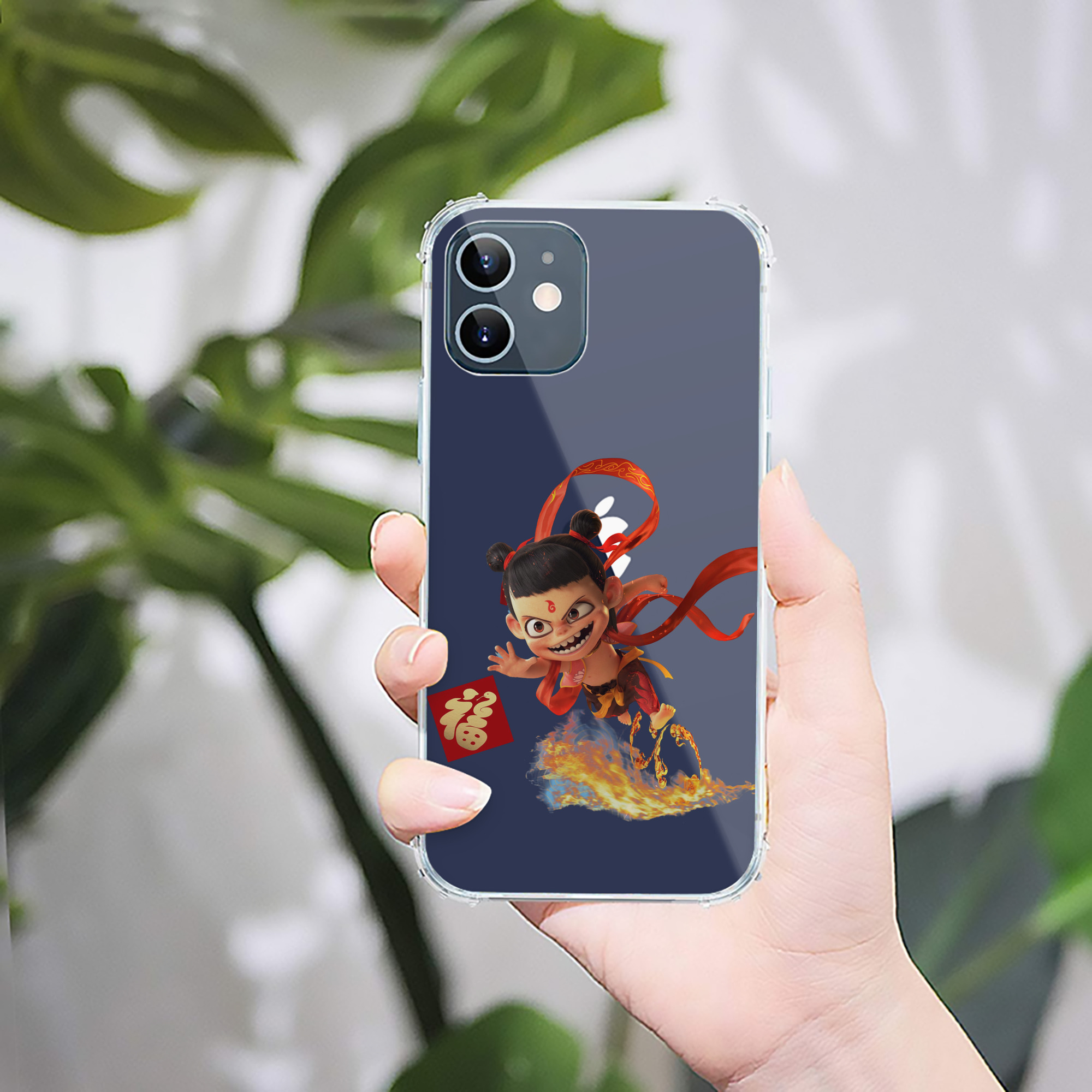 （画像用） Ne Zha 2 ナタ 魔童の大暴れ 【iPhone 12シリーズ対応】透明スマホケース（クリアソフトケース）
